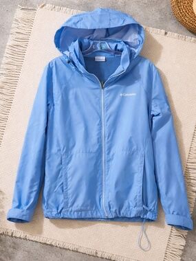 Women's Columbia Switchback IV Jacket, Size L, Harbor Blue, Waterproof Rain Coat